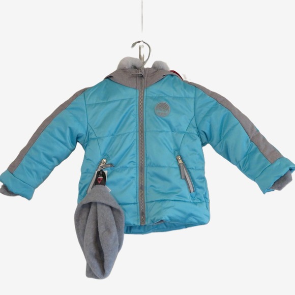 Gerry Other - NWT Gerry Girls Toddler 3-in-1 Puffer Jacket System Coat Teal Gray Insulated 2T